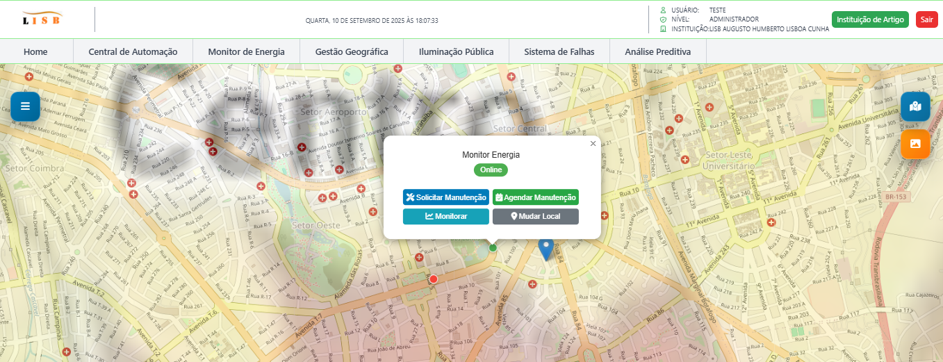 Mapa de Monitoramento